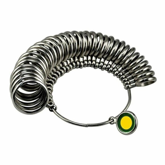 Metal Ring Sizer Gauge Mandrel Finger Sizing Measure Stick Standard Tool Sliver - Picture 2 of 6